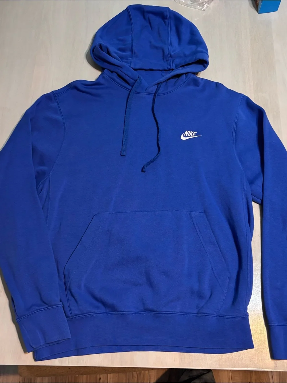 Nike Royal Blue Hooded Sweatshirt Unisex Womens Mens Size Medium